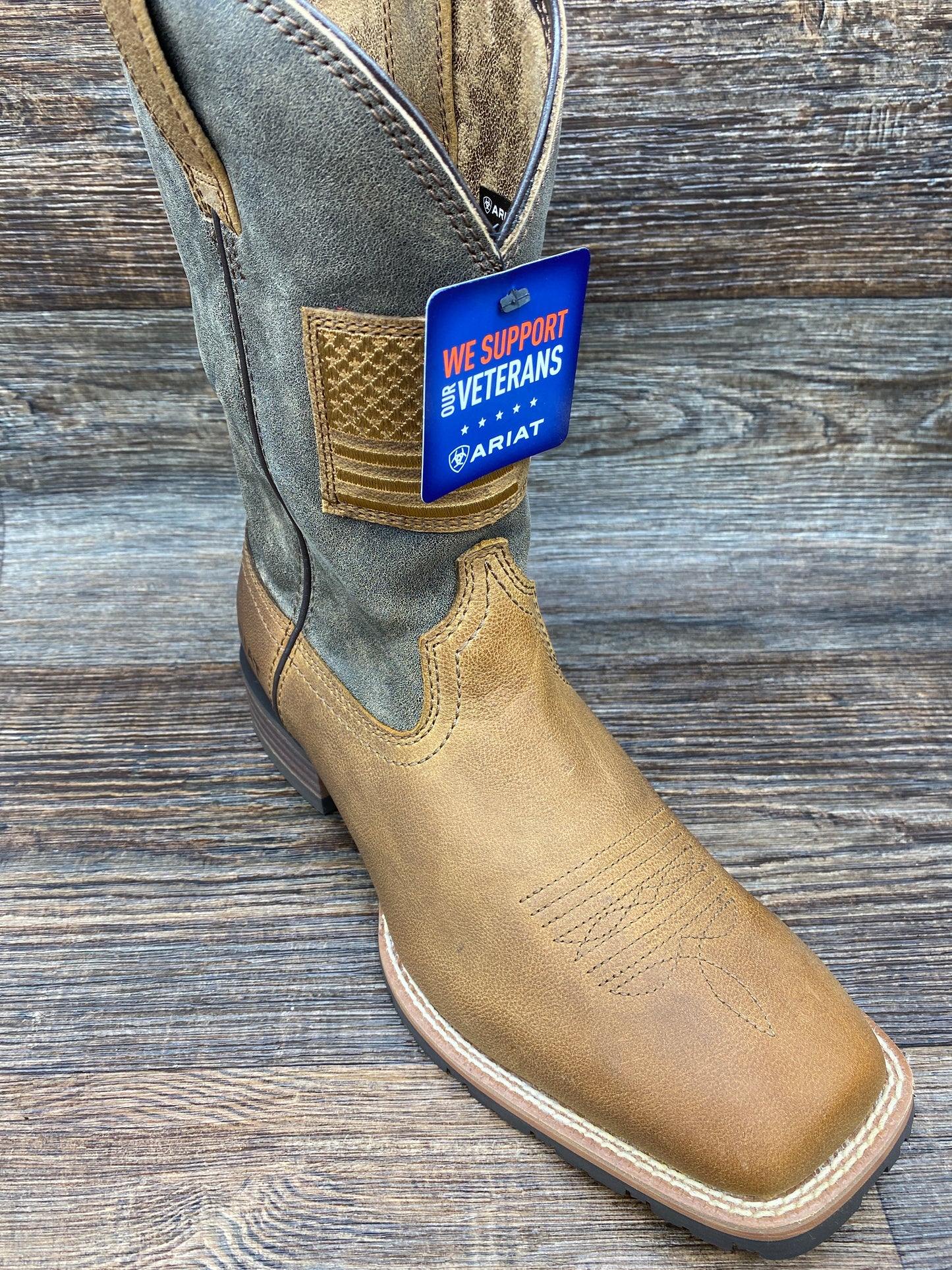 10038353 Men's Hybrid Patriot Country Square Toe Western Boot by Ariat
