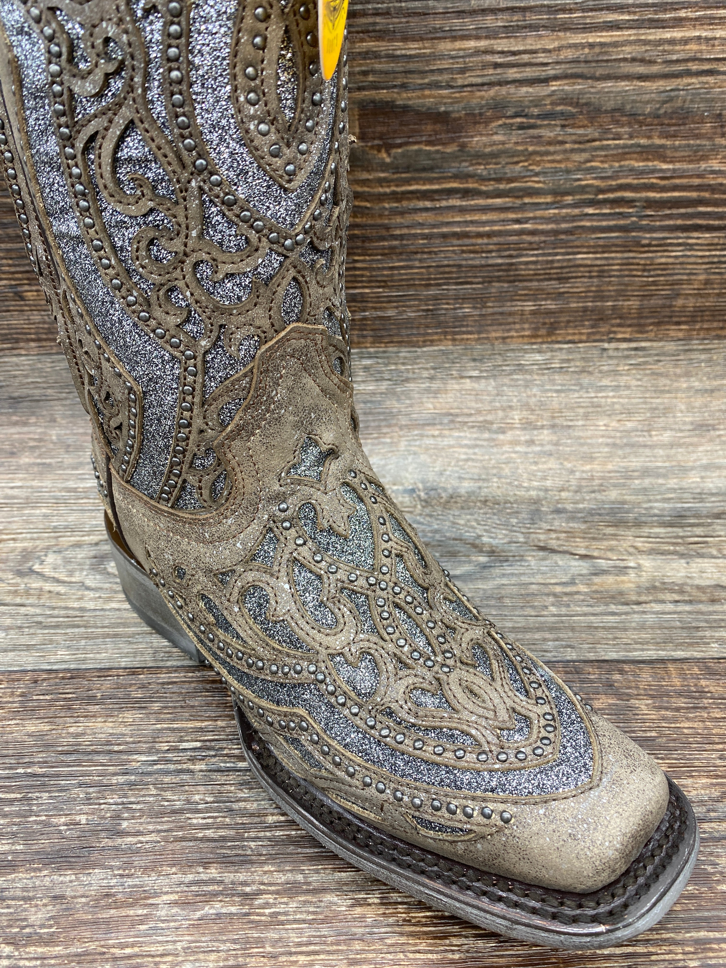 Womens grey hotsell western boots