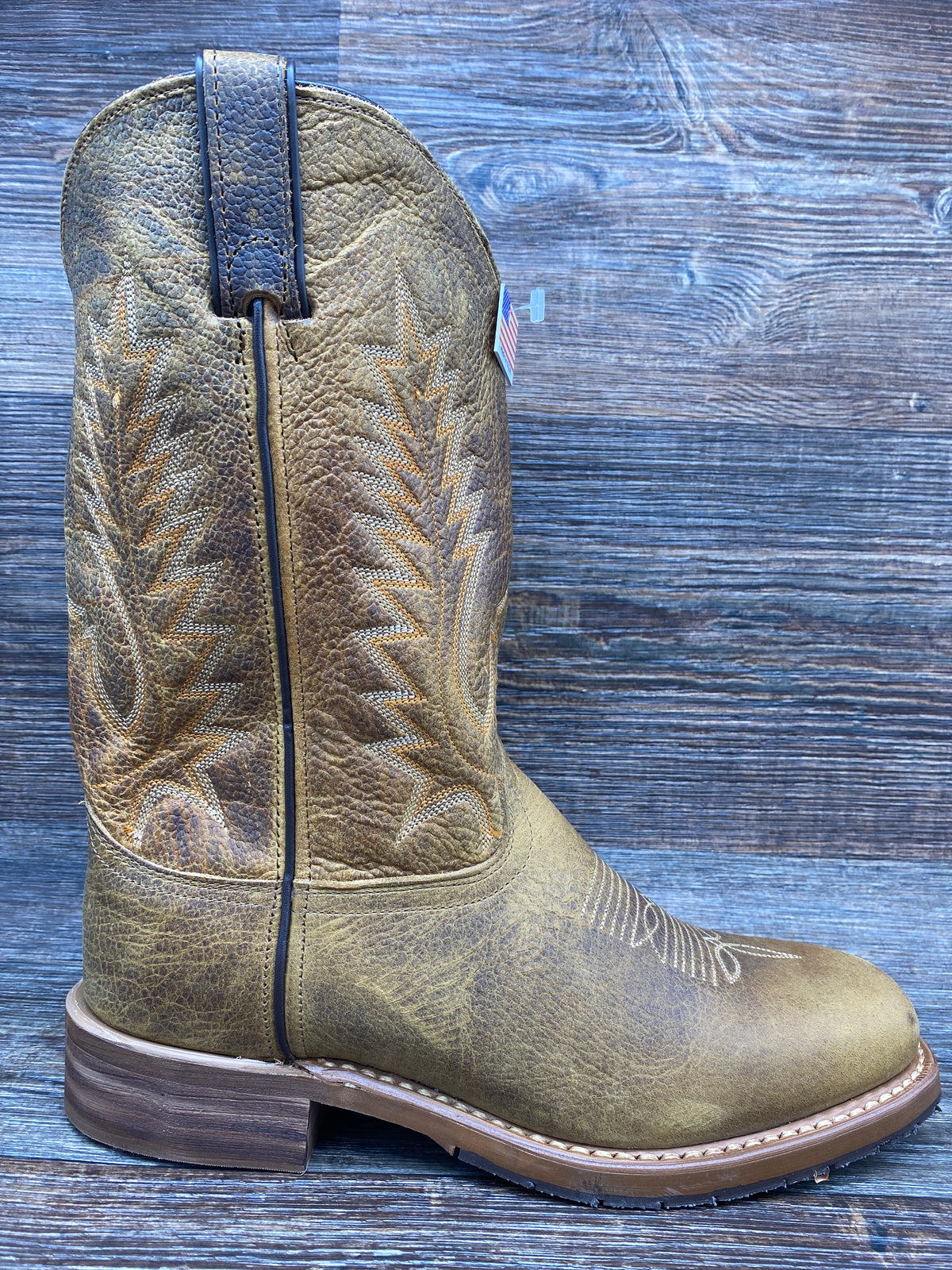 NEW ABILENE Men\'s Bison Leather Western Boots Sz.10 ABILENE BROWN BISON LEATHER BOOT – Hitch main image 4