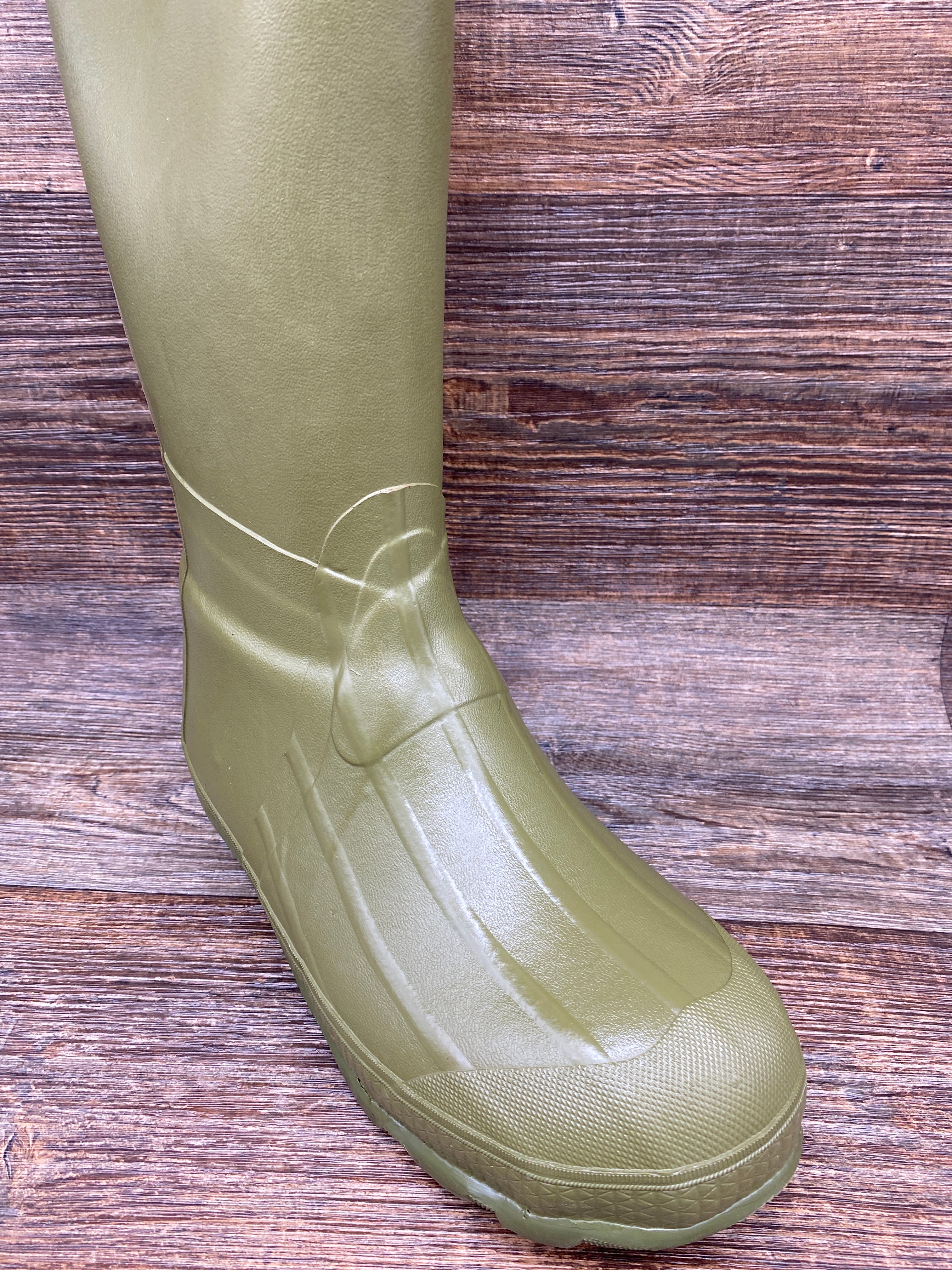 NINGO Men's Steel Toe Rain Boots, Waterproof Rubber