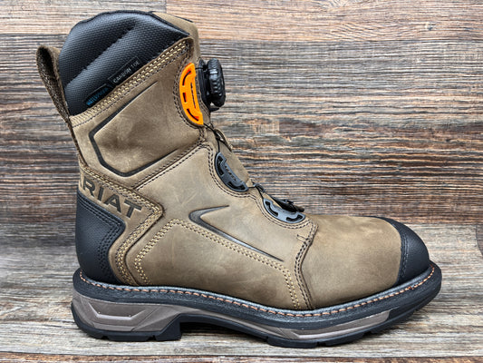 10038922 Men's WorkHog XT 8 Inch BOA Waterproof Carbon Safety Toe Work Boot by Ariat