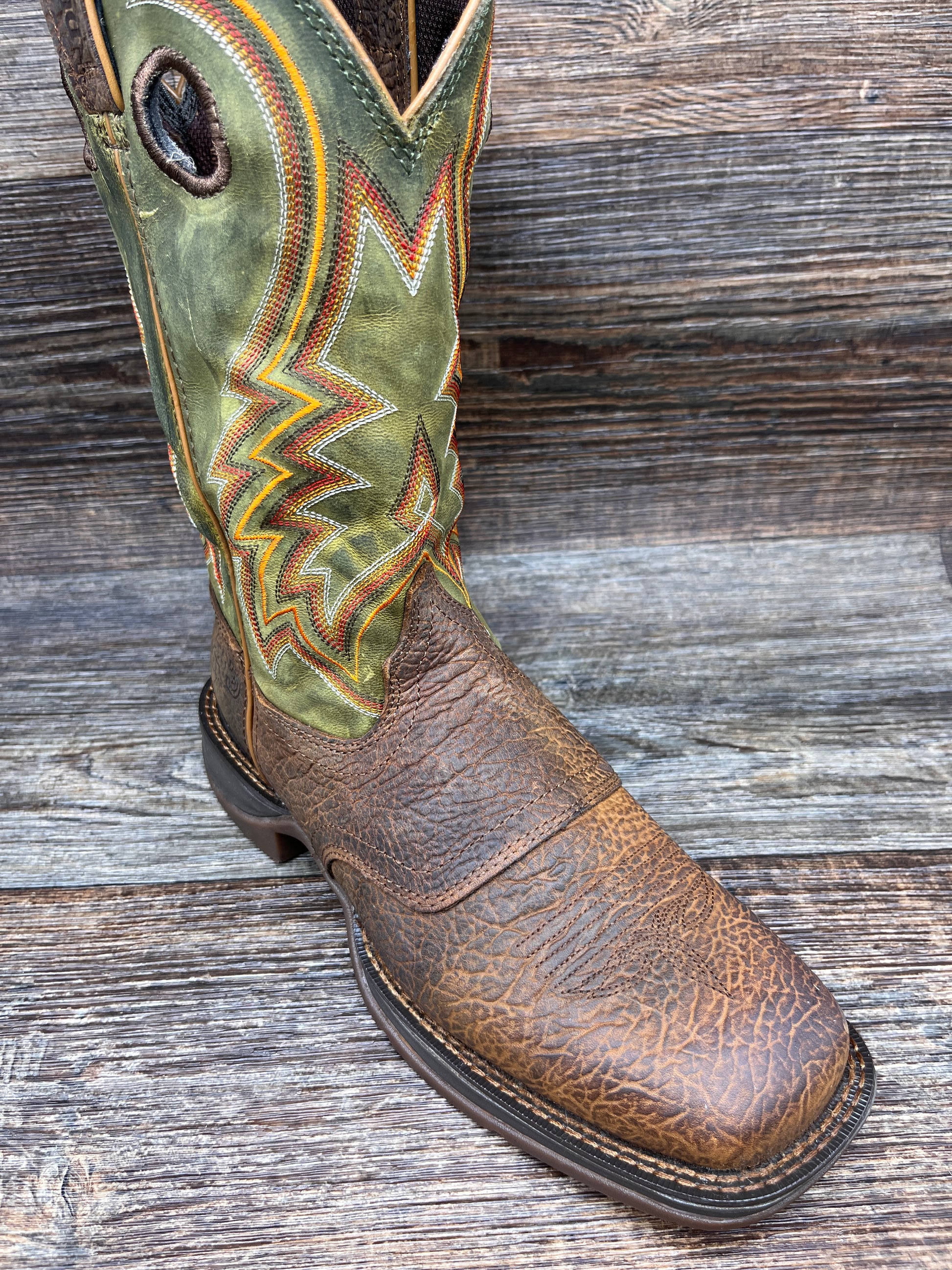 Bottes western homme Rebel Durango marron vert armée imprimé USA taille Bottes western homme Rebel Durango marron vert armée imprimé USA taille