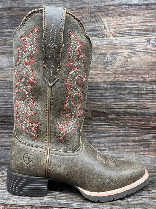 10042385 Women's Hybrid Rancher StretchFit Square Toe Western Boot by Ariat