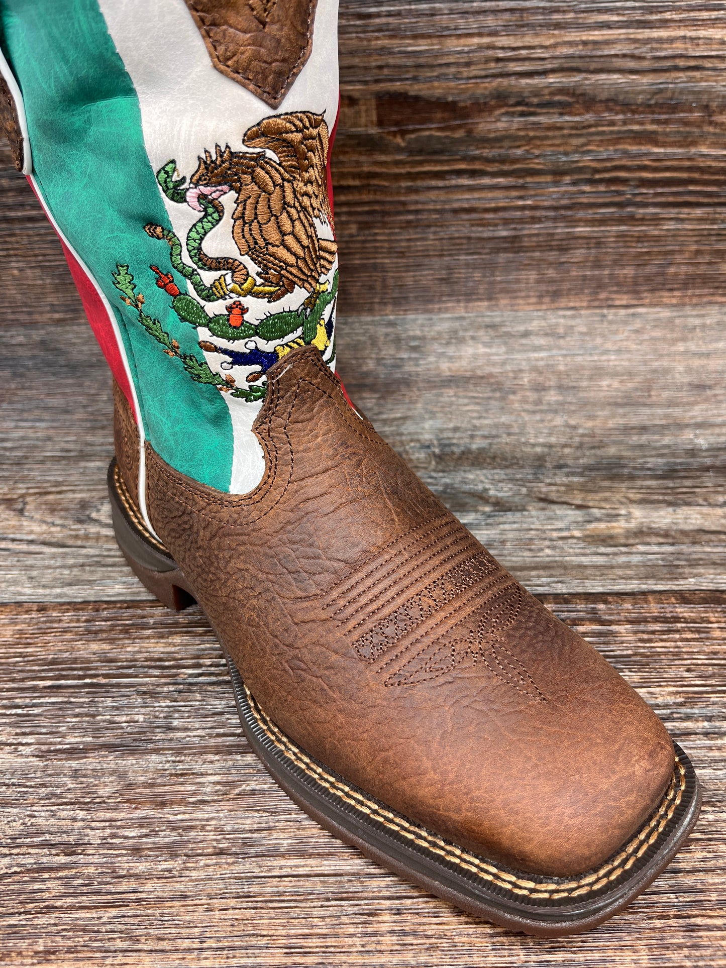 ddb0430 Men's Mexico Flag Square Toe Rebel Boot by Durango