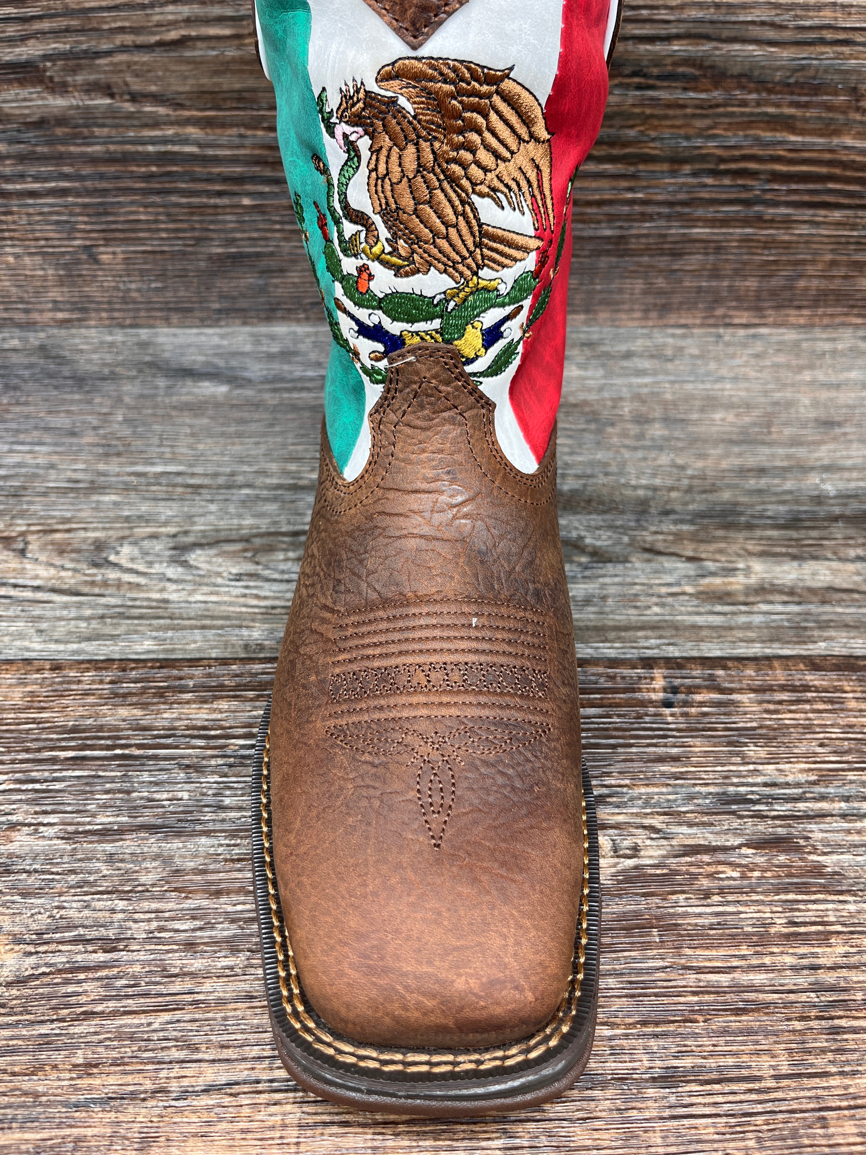 ddb0430 Men's Mexico Flag Square Toe Rebel Boot by Durango