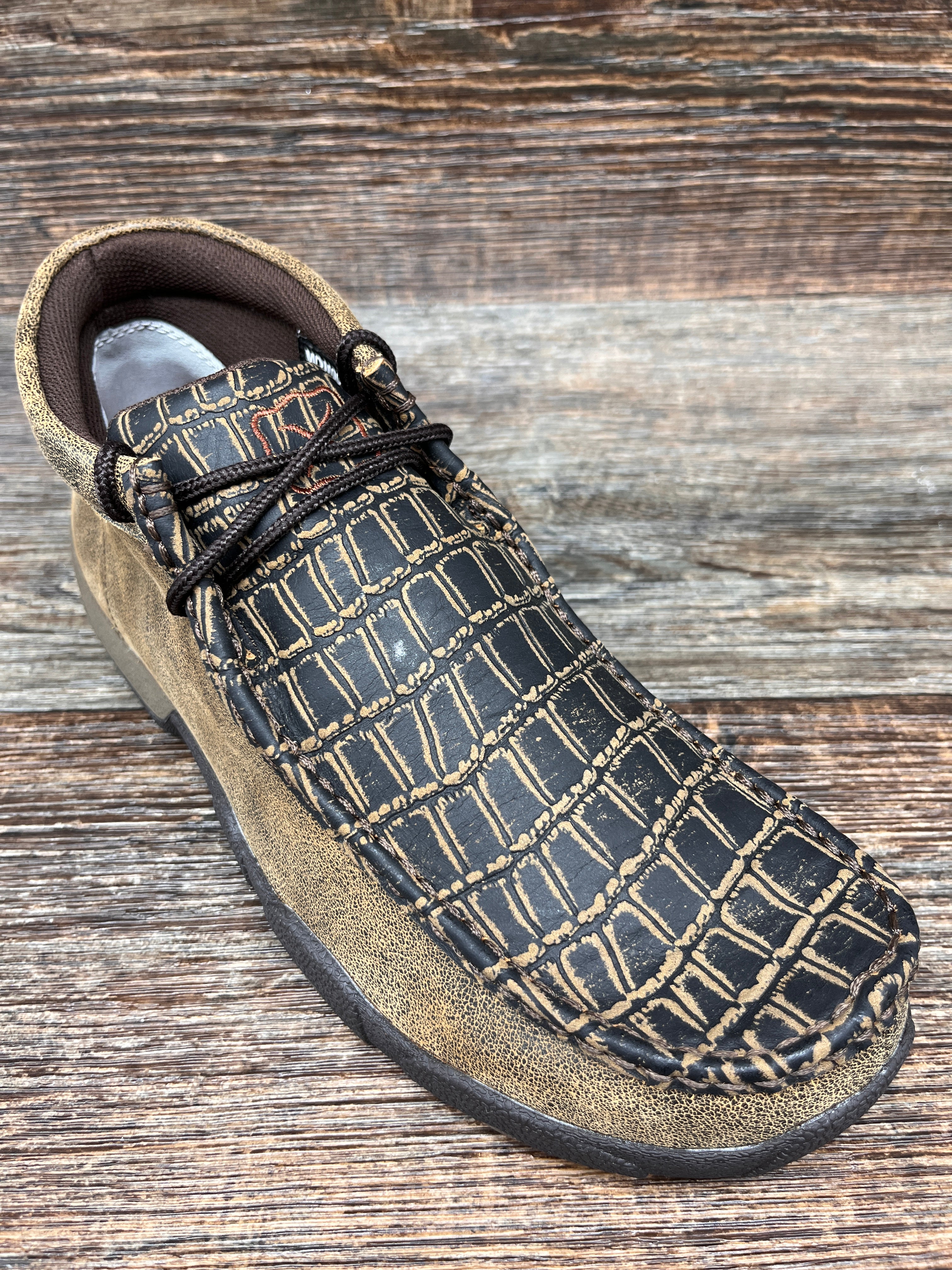 mdm0067 Men s Gator Print Driving Moc Casual Shoe by Twisted X