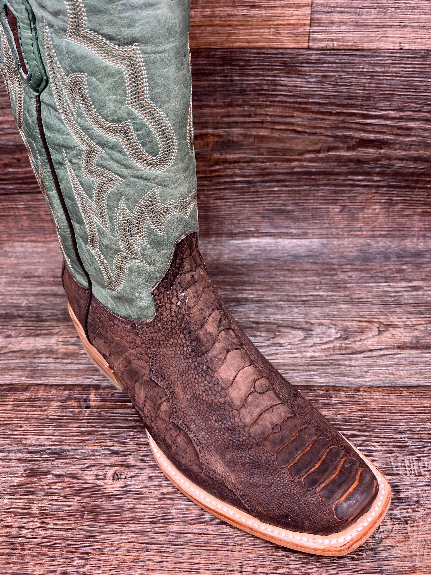 a4292 Men's Genuine Ostrich Leg Square Toe Western Boot by Corral