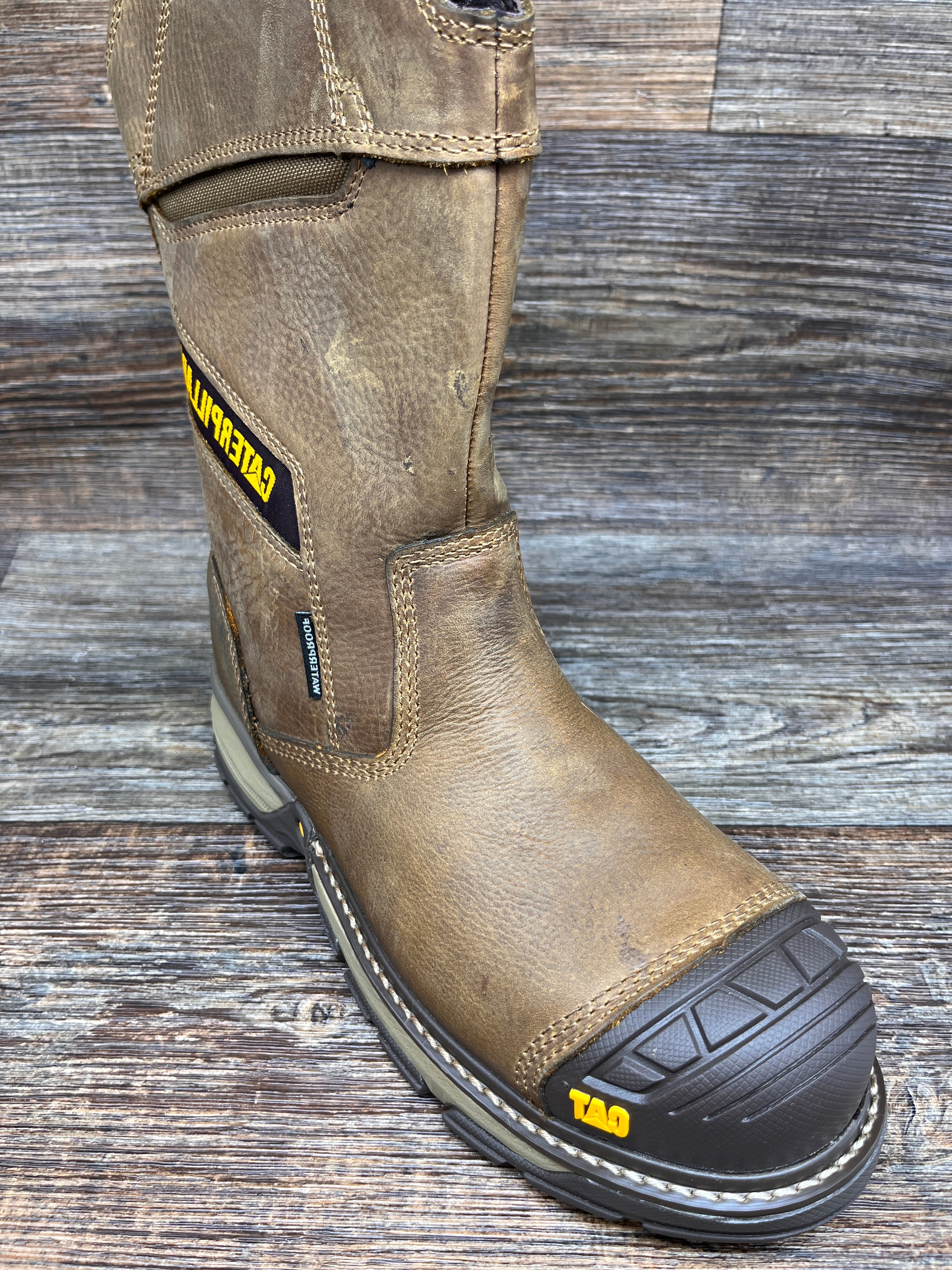 Caterpillar Excavator Superlite P91448 Pull On Waterproof Carbon Composite Toe Men s Work Boot in Pyramid 7 M