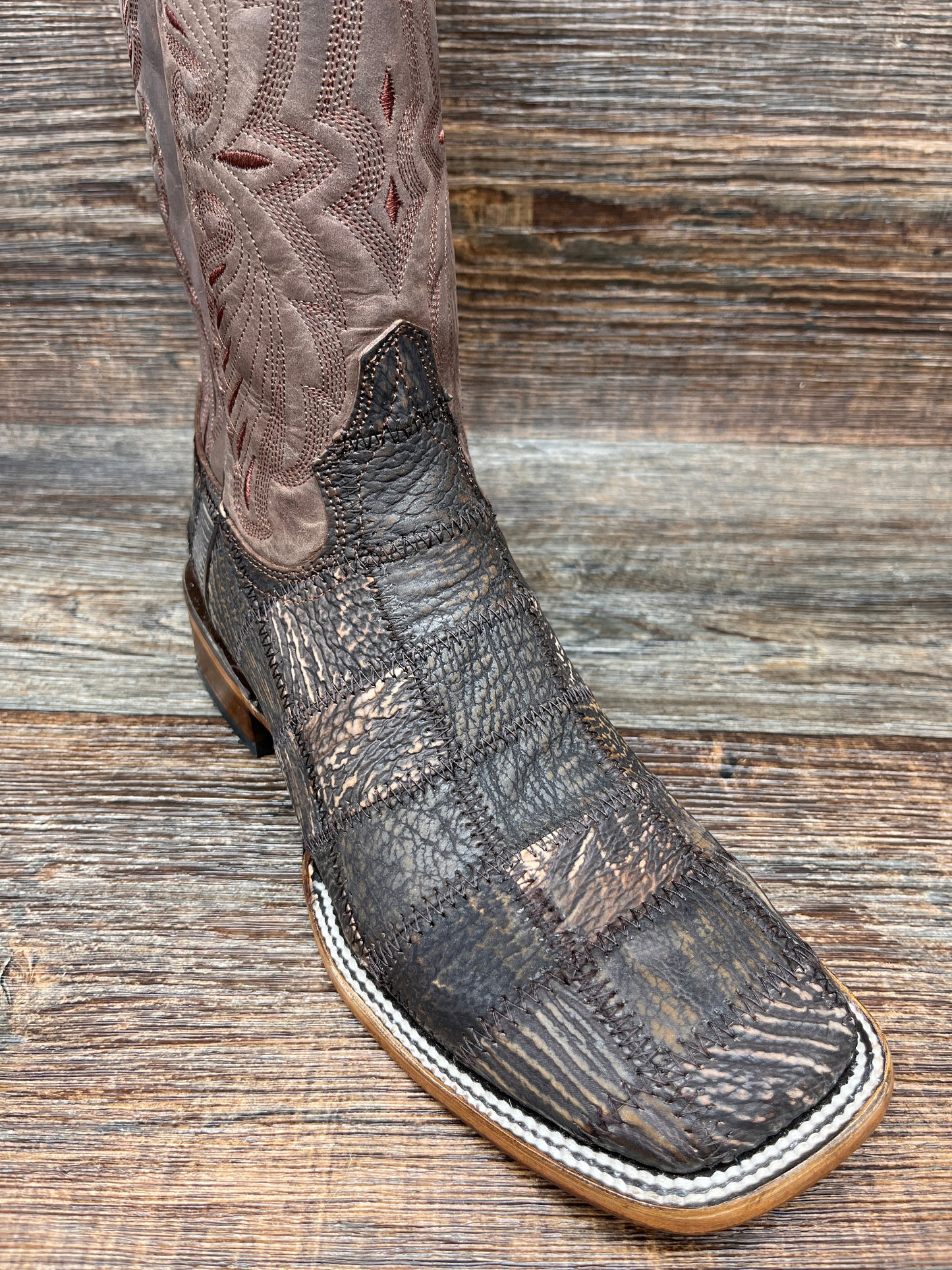 l5951 Men's Circle-G Patchwork Shark Skin Square Toe Western Boots by Corral