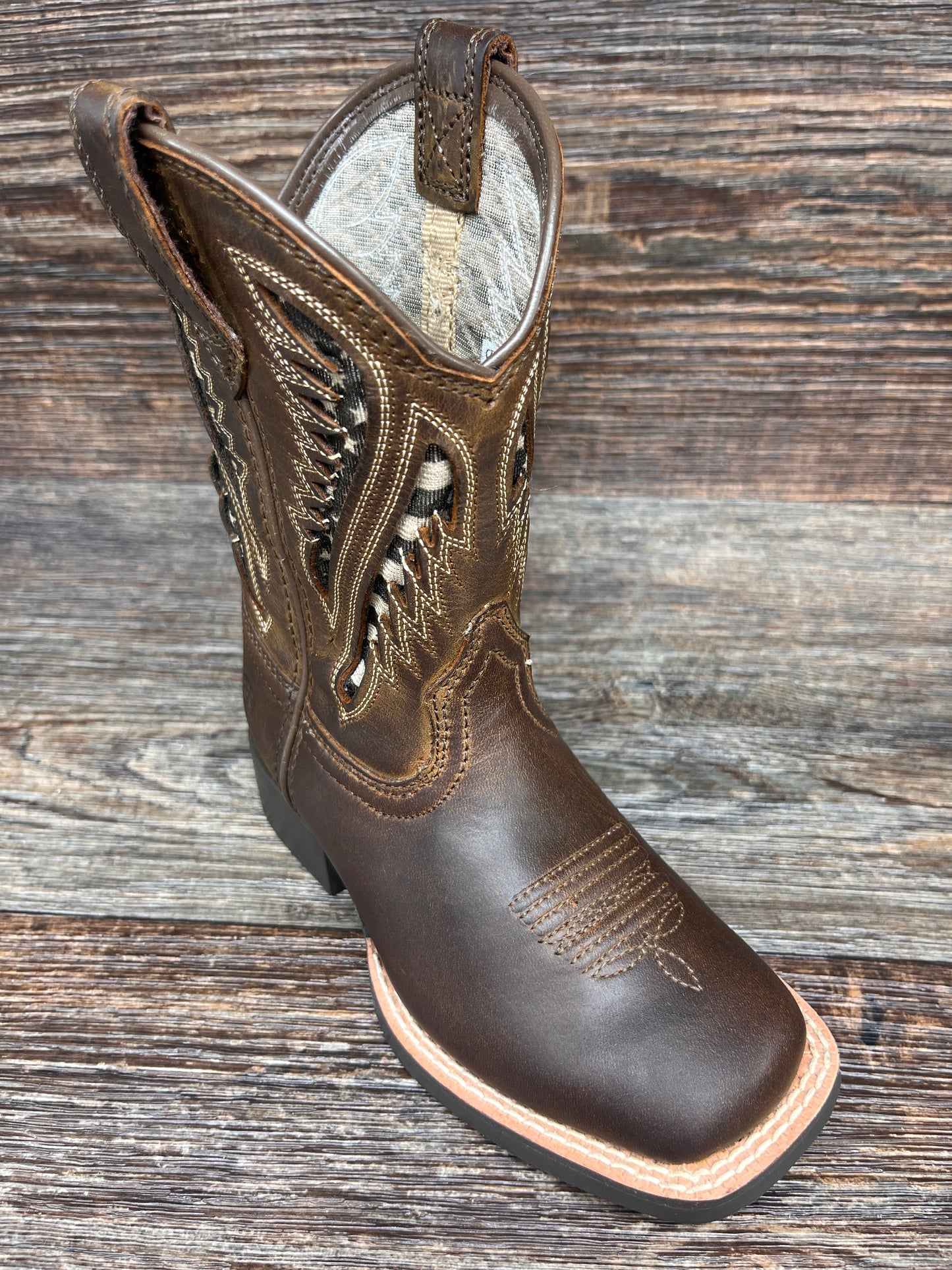 10044485 Kid's Quickdraw VentTEK Square Toe Western Boot by Ariat