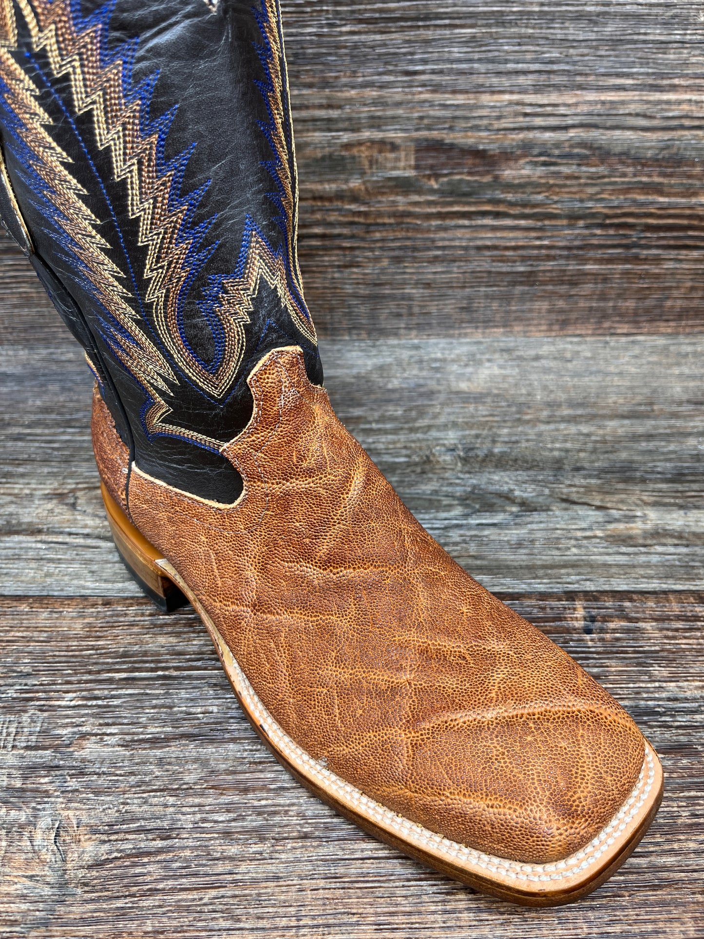 828q Men's Genuine Elephant Western Boot in Honey by Cowtown
