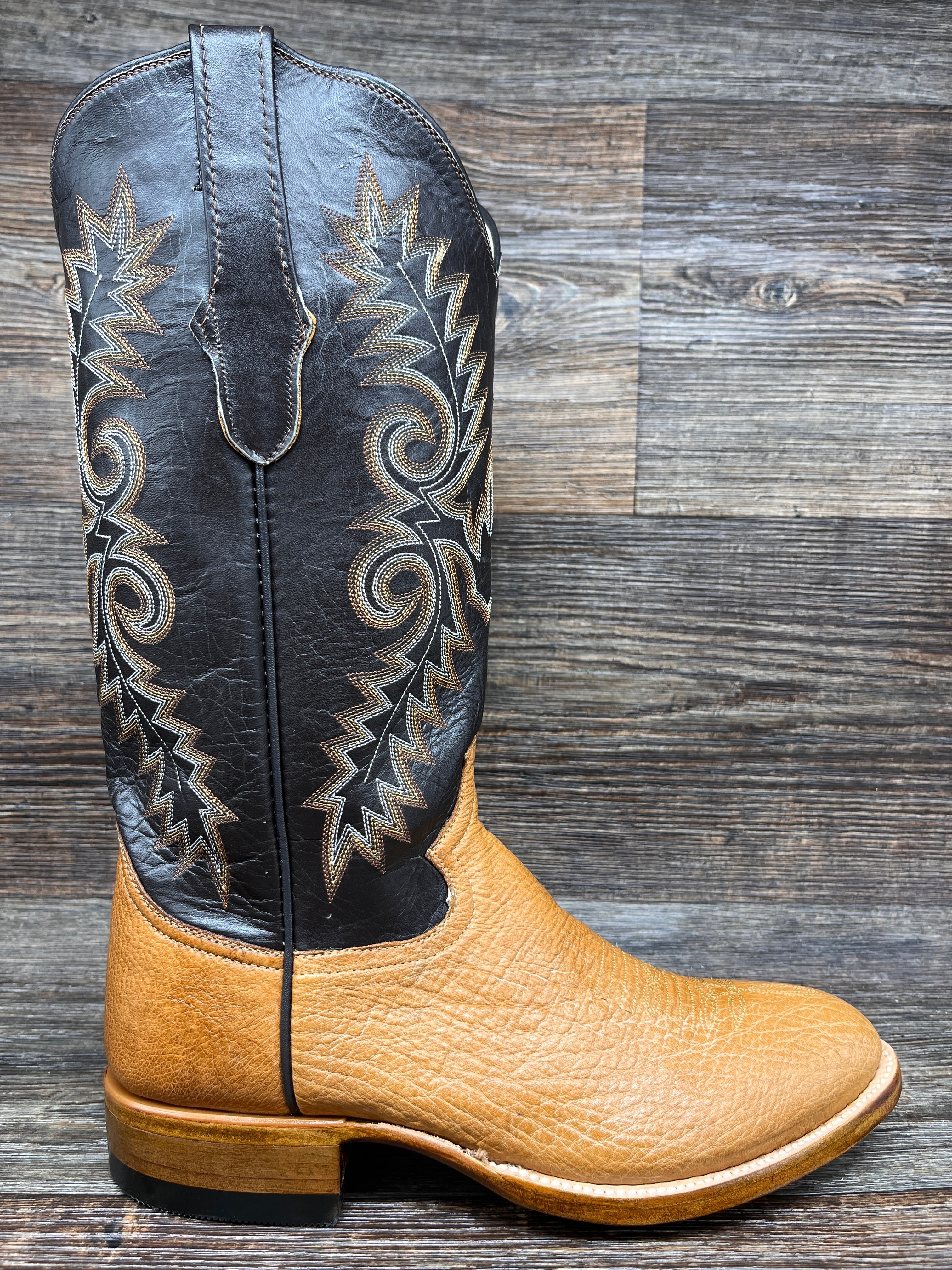 Mens round cheap toe cowboy boots