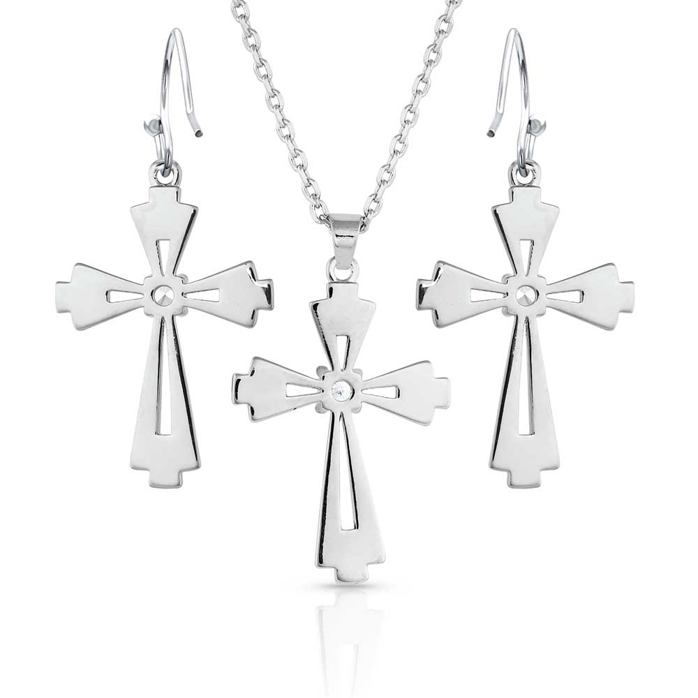 js5176 Extended Faith Cross Jewelry Set by Montana Silversmiths