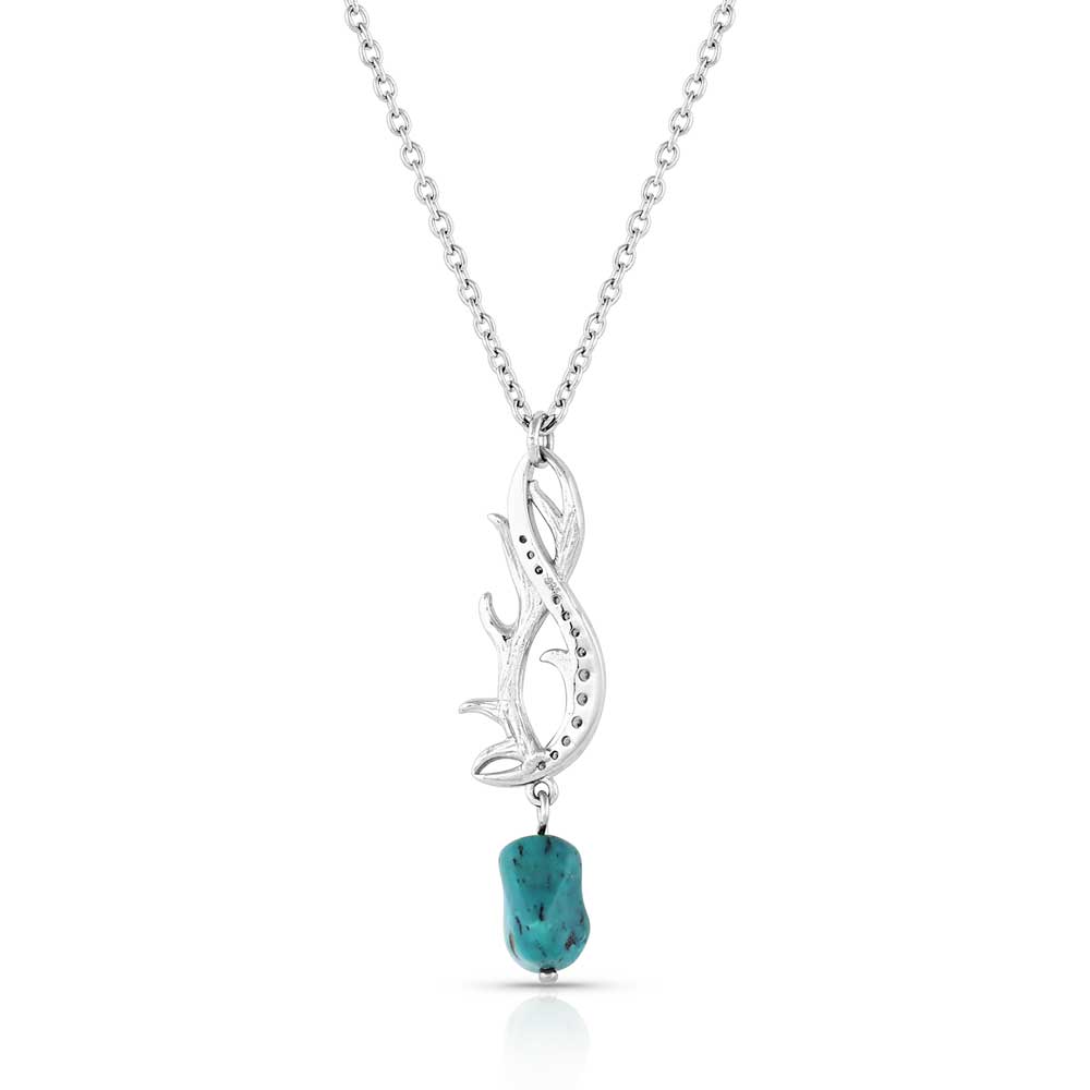 ktnc5045 Rooted in Stone Antler Necklace by Montana Silversmiths