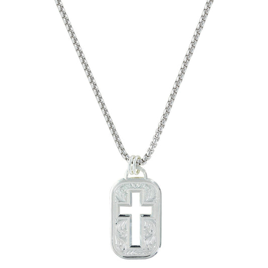 nc2843 Classic Cross Cut Out Necklace by Montana Silversmiths