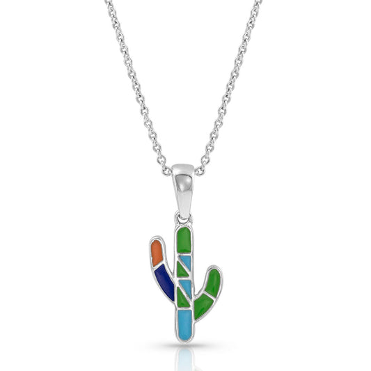 nc4727 Two Sides To Every Cactus Necklace by Montana Silversmiths