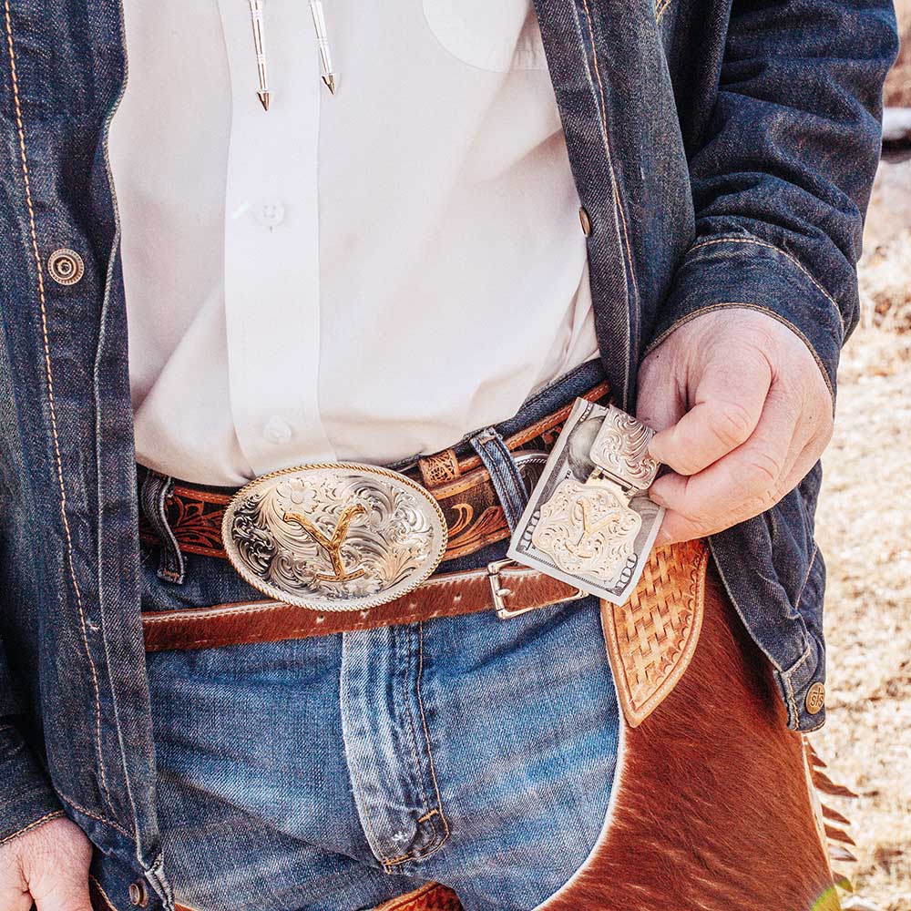 Montana Silversmiths Mini Belt Buckle Silver Hinge Western Money Clip -  Jackson's Western