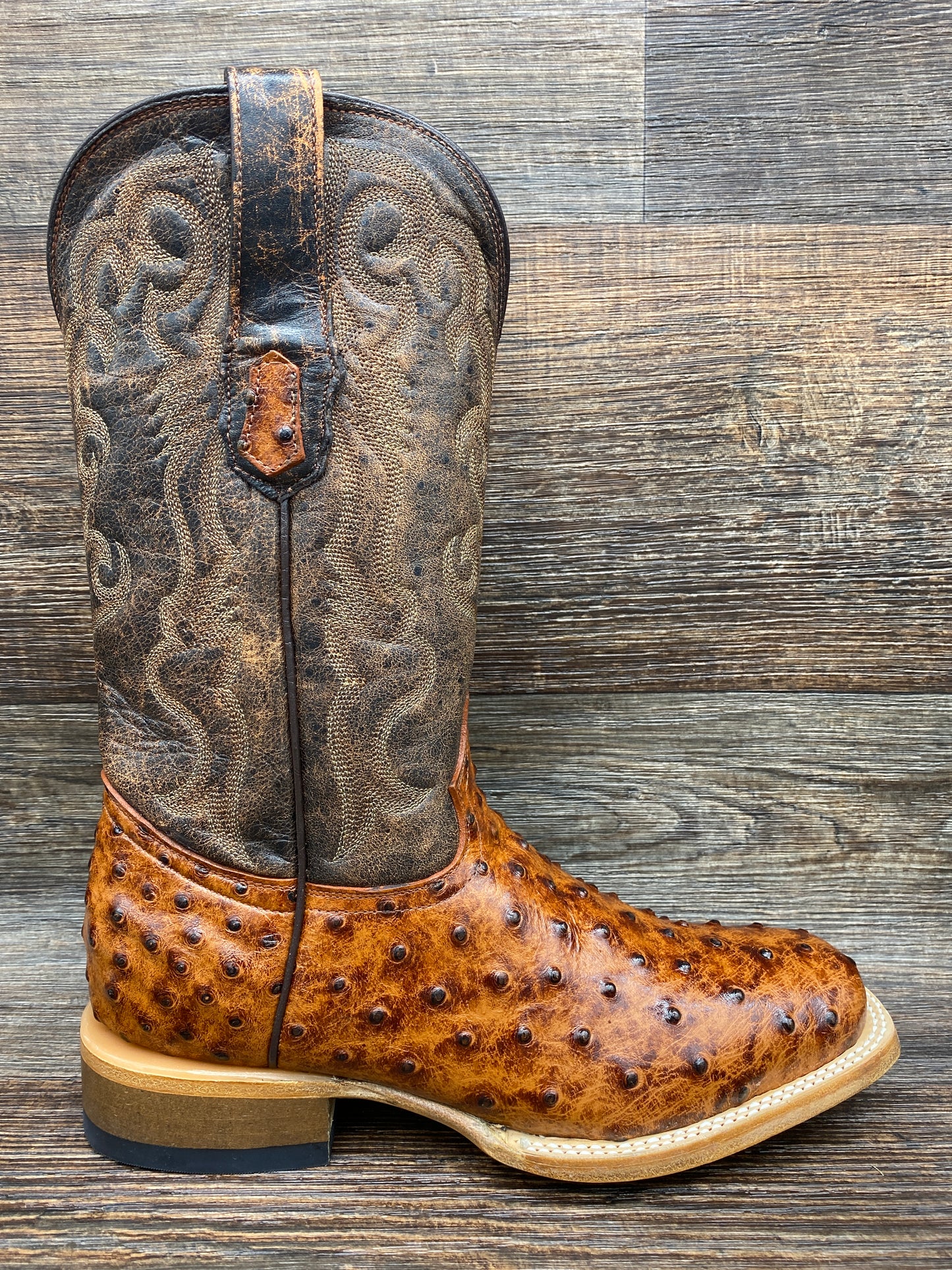 6064q Men's Square Toe Full-Quill Print Western Boot by Cowtown