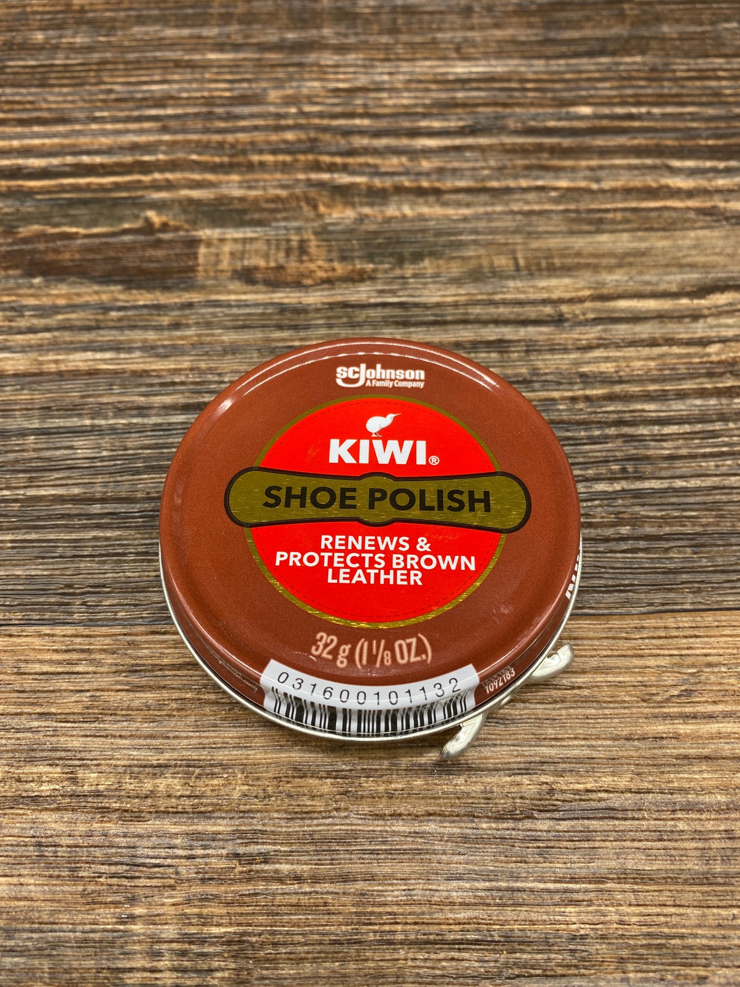 Brown shoe polish by Kiwi 1.125 ounce