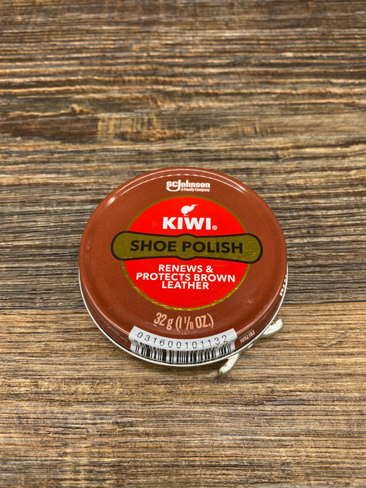 Brown shoe polish by Kiwi 1.125 ounce
