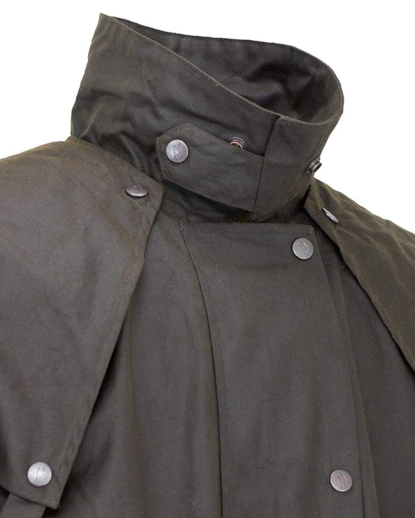 Men's Royson Brown Leather Duster Coat