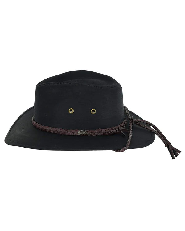 1486-brn Unisex Grizzly Oilskin Hat by Outback Trading Co.
